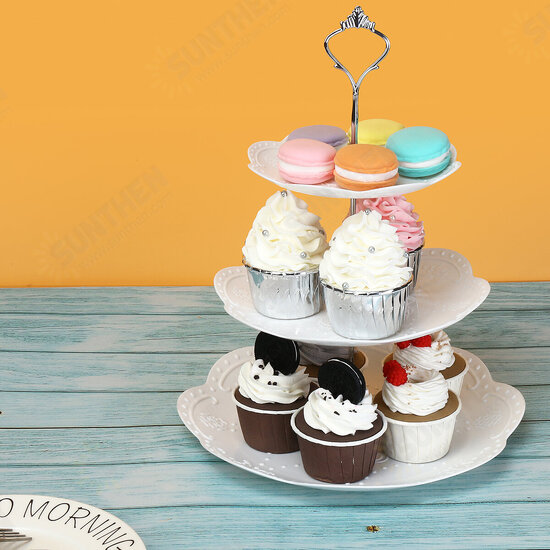 European-style 2/3-Tier Fruit Plate Dessert Tray Cake Table Multi-layer Cake Stand Cake Setting Table