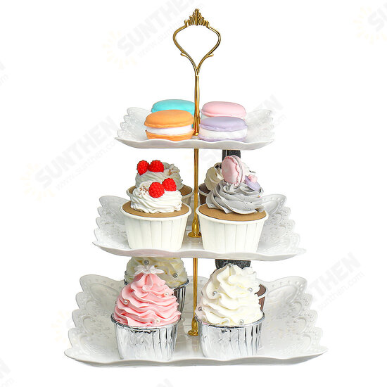 European-style 2/3-Tier Fruit Plate Dessert Tray Cake Table Multi-layer Cake Stand Cake Setting Table