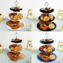 European-style 3 Tier Cake Tray Dessert Stand Dessert Tray Wedding Birthday Party Cake Stand European-style 3 Tier Cake Tray Dessert Stand Dessert Tray Wedding Birthday Party Cake Stand