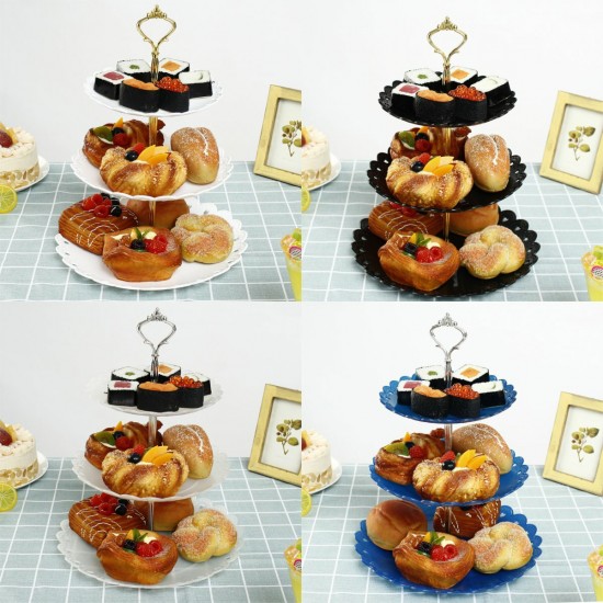 European-style 3 Tier Cake Tray Dessert Stand Dessert Tray Wedding Birthday Party Cake Stand