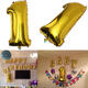 Gold Silver Number Foil Balloon Wedding Birthday Party Decoration