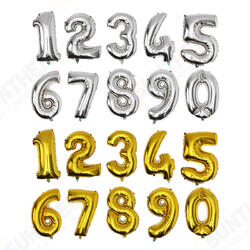 Gold Silver Number Foil Balloon Wedding Birthday Party Decoration Gold Silver Number Foil Balloon Wedding Birthday Party Decoration