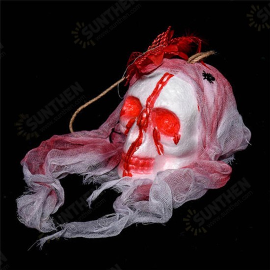 Halloween Decorations Horror props Horrible Skeleton Bleeding Skull Scary Spooky Hanging Props Party