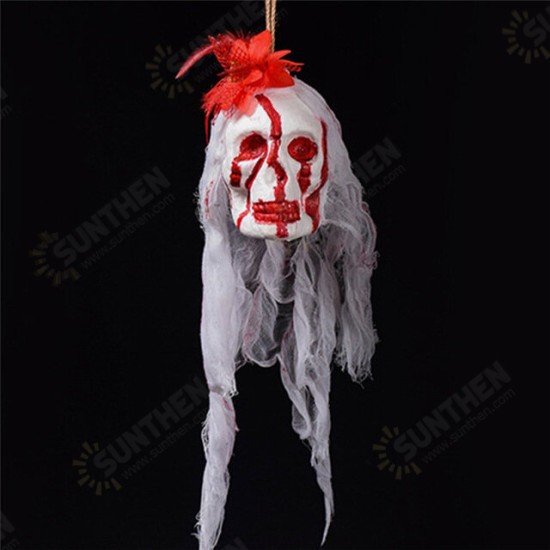 Halloween Decorations Horror props Horrible Skeleton Bleeding Skull Scary Spooky Hanging Props Party