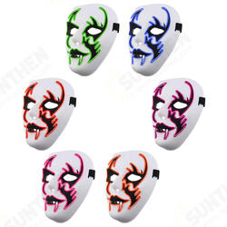 Halloween Mask LED Luminous Flashing Face Mask Party Masks Light Up Dance Halloween Cosplay Halloween Mask LED Luminous Flashing Face Mask Party Masks Light Up Dance Halloween Cosplay