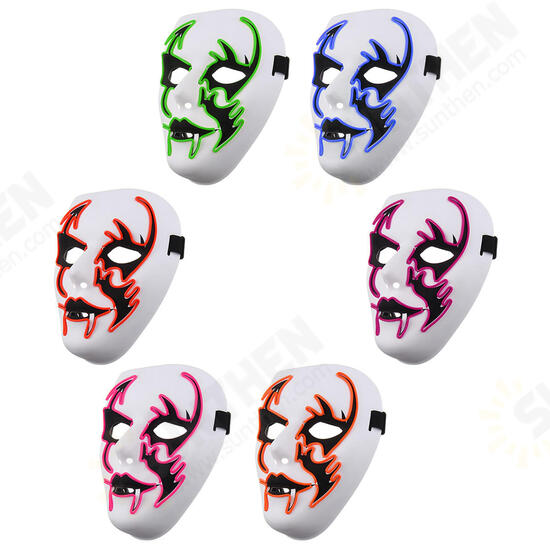 Halloween Mask LED Luminous Flashing Face Mask Party Masks Light Up Dance Halloween Cosplay