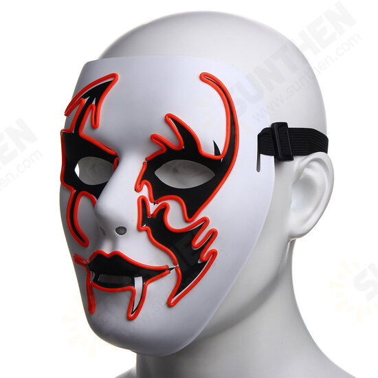 Halloween Mask LED Luminous Flashing Face Mask Party Masks Light Up Dance Halloween Cosplay