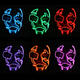 Halloween Mask LED Luminous Flashing Face Mask Party Masks Light Up Dance Halloween Cosplay