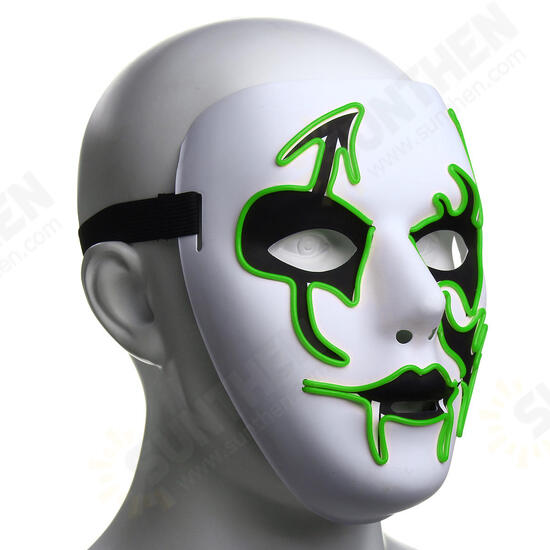 Halloween Mask LED Luminous Flashing Face Mask Party Masks Light Up Dance Halloween Cosplay