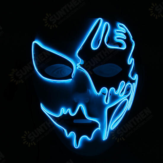 Halloween Mask LED Luminous Flashing Party Masks Light Up Dance Halloween Cosplay Props