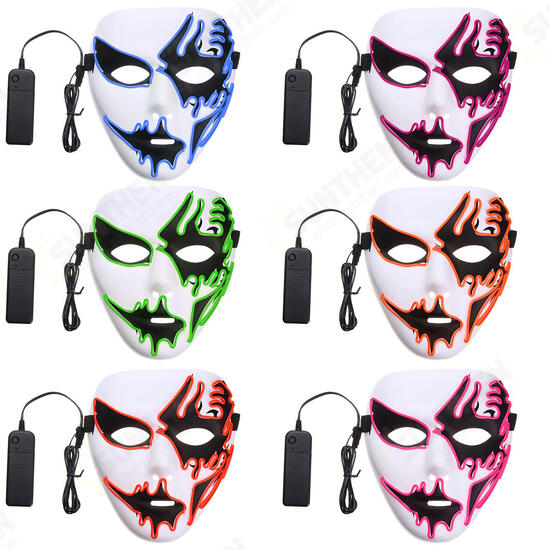 Halloween Mask LED Luminous Flashing Party Masks Light Up Dance Halloween Cosplay Props