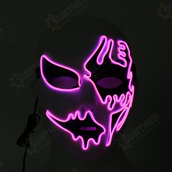 Halloween Mask LED Luminous Flashing Party Masks Light Up Dance Halloween Cosplay Props