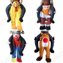 Hallowen Christmas Shoulder Carry Me Piggy Back Ride-On Fancy Dress Adult Party Costume Outfit