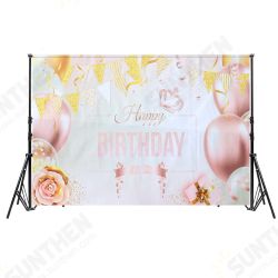 Happy Birthday Decorations Banner Large Rose Gold Balloons Backdrop Theme Poster Happy Birthday Decorations Banner Large Rose Gold Balloons Backdrop Theme Poster