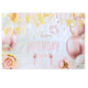 Happy Birthday Decorations Banner Large Rose Gold Balloons Backdrop Theme Poster