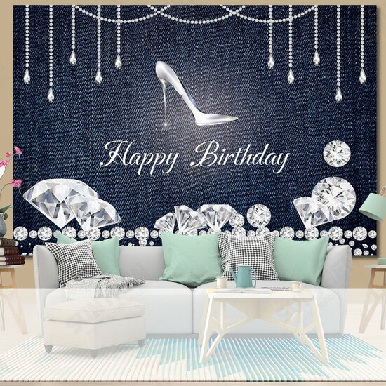 Happy Birthday Photography Backdrop Photo Background Studio Home Party Decor Props