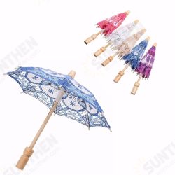 Lace Embroidered Umbrella Elegance Parasol For Party Bridal Wedding Decoration Lace Embroidered Umbrella Elegance Parasol For Party Bridal Wedding Decoration