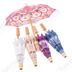 Lace Embroidered Umbrella Elegance Parasol For Party Bridal Wedding Decoration Lace Embroidered Umbrella Elegance Parasol For Party Bridal Wedding Decoration