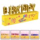 Novelty Happy Birthday Candle Unscented Decorative Wax Paraffin Colorful Candles for Party Cake Decoration