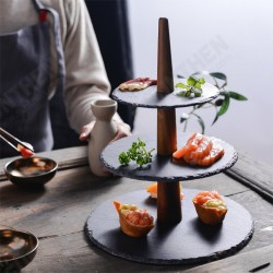 Sushi Sashimi Wooden Rock Tray Dessert Cake Dinner Cupcake Display Holder Stand Sushi Sashimi Wooden Rock Tray Dessert Cake Dinner Cupcake Display Holder Stand