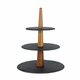 Sushi Sashimi Wooden Rock Tray Dessert Cake Dinner Cupcake Display Holder Stand