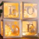 Transparent Alphabet Girl Box Balloons Baby Shower Decorations Gender Reveal Boy Girl One Year Old Party Decor