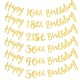 Twinkle Happy Birthday Banner Garland Age Hanging Gold Letters Decorations Bunting Flags Garland De