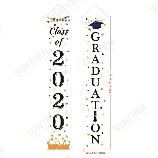 Waterproof Graduation Banner Door Curtain Removable Dormitory Sticker for Graduating Ceremony