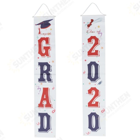 Waterproof Graduation Banner Door Curtain Removable Dormitory Sticker for Graduating Ceremony