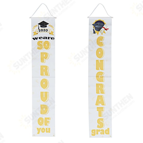 Waterproof Graduation Banner Door Curtain Removable Dormitory Sticker for Graduating Ceremony