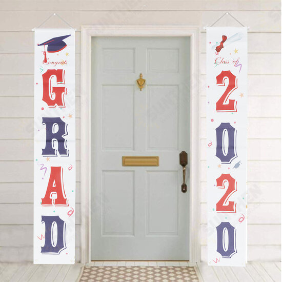 Waterproof Graduation Banner Door Curtain Removable Dormitory Sticker for Graduating Ceremony