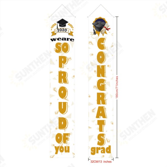 Waterproof Graduation Banner Door Curtain Removable Dormitory Sticker for Graduating Ceremony