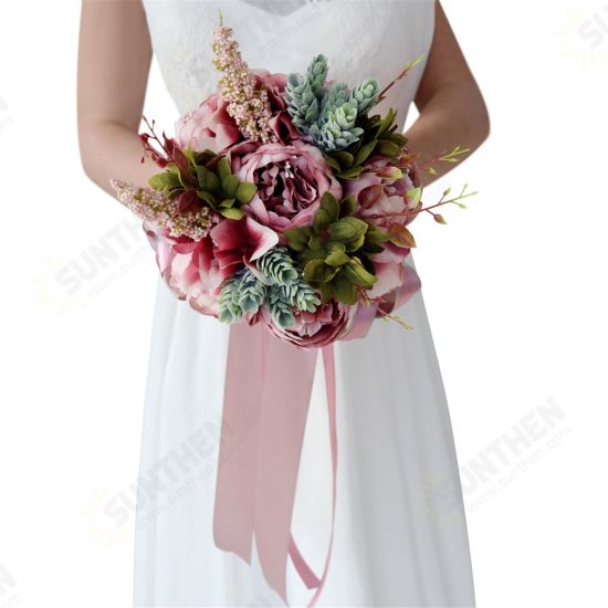 Wedding Bridal Bouquets Handmade Artificial Flowers Decorations Bride Accessories