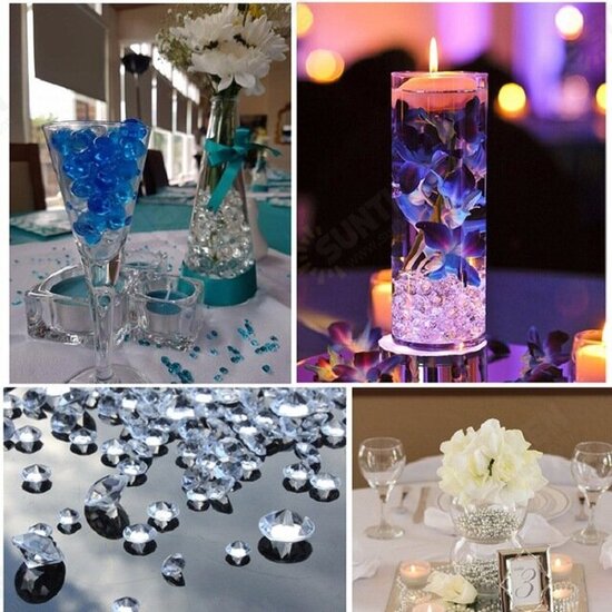 Wedding Decorations 1000PCS 4.5mm Acrylic Crystals Confetti Wedding Table Scatters Decoration Event