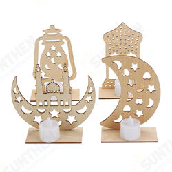 Wooden Lamp DIY Islamic Palace LED Decorations Desktop Gifts for Eid Mubarak Wooden Lamp DIY Islamic Palace LED Decorations Desktop Gifts for Eid Mubarak