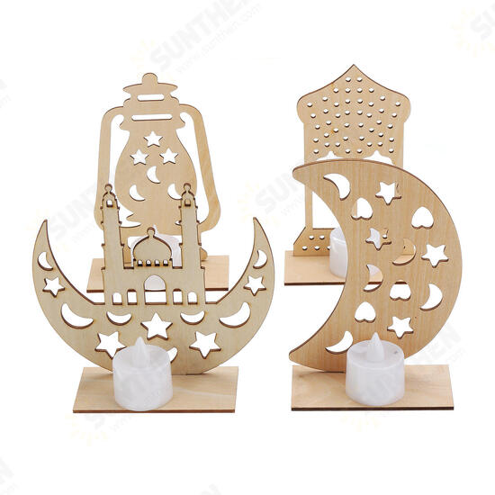 Wooden Lamp DIY Islamic Palace LED Decorations Desktop Gifts for Eid Mubarak Wooden Lamp DIY Islamic Palace LED Decorations Desktop Gifts for Eid Mubarak