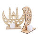 Wooden Lamp DIY Islamic Palace LED Decorations Desktop Gifts for Eid Mubarak