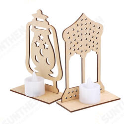 Wooden Lamp DIY Islamic Palace LED Decorations Desktop Gifts for Eid Mubarak Wooden Lamp DIY Islamic Palace LED Decorations Desktop Gifts for Eid Mubarak