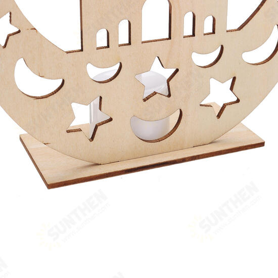 Wooden Lamp DIY Islamic Palace LED Decorations Desktop Gifts for Eid Mubarak Wooden Lamp DIY Islamic Palace LED Decorations Desktop Gifts for Eid Mubarak