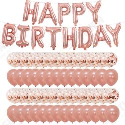 inchHappy Birthdayinch Aluminum Foil Balloon Confetti Birthday Decoration Set For Birthday Party Decoration Combination inchHappy Birthdayinch Aluminum Foil Balloon Confetti Birthday Decoration Set For Birthday Party Decoration Combination