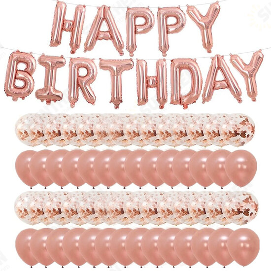 inchHappy Birthdayinch Aluminum Foil Balloon Confetti Birthday Decoration Set For Birthday Party Decoration Combination inchHappy Birthdayinch Aluminum Foil Balloon Confetti Birthday Decoration Set For Birthday Party Decoration Combination