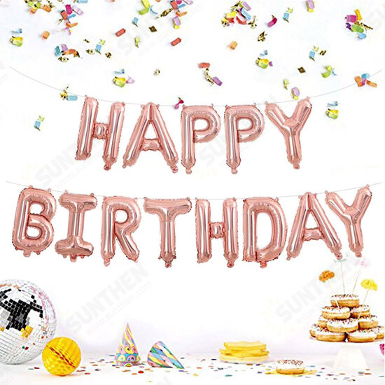 inchHappy Birthdayinch Aluminum Foil Balloon Confetti Birthday Decoration Set For Birthday Party Decoration Combination inchHappy Birthdayinch Aluminum Foil Balloon Confetti Birthday Decoration Set For Birthday Party Decoration Combination