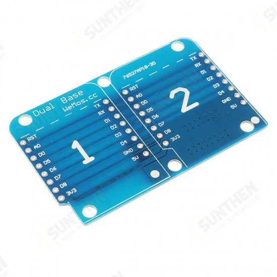 3Pcs Double Socket Dual Base Shield For D1 Mini NodeMCU ESP8266 DIY PCB D1 Expansion Board