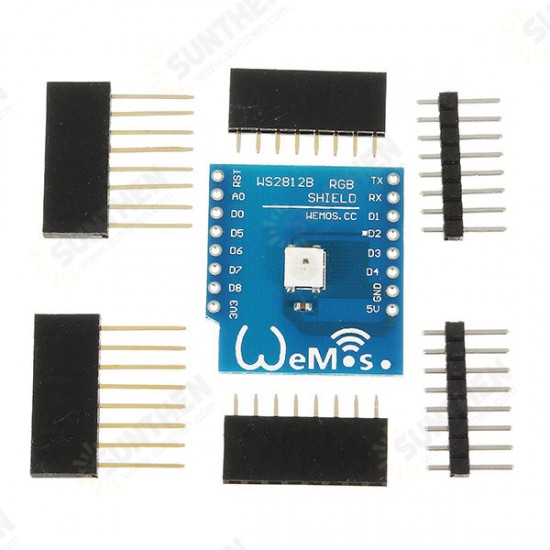 3Pcs WS2812B RGB Shield Expansion Module For D1 Mini Development Board