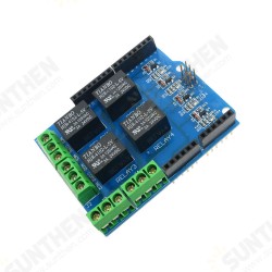 4 Channel 5V Relay Shield Module Four Way Relay Control Board Expansion Board 4 Channel 5V Relay Shield Module Four Way Relay Control Board Expansion Board