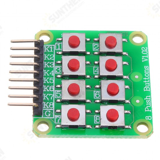 5pcs Micro Switch 2x4 Matrix Keyboard 8 Bit Keyboard External Keyboard Expansion Board Module for Arduino