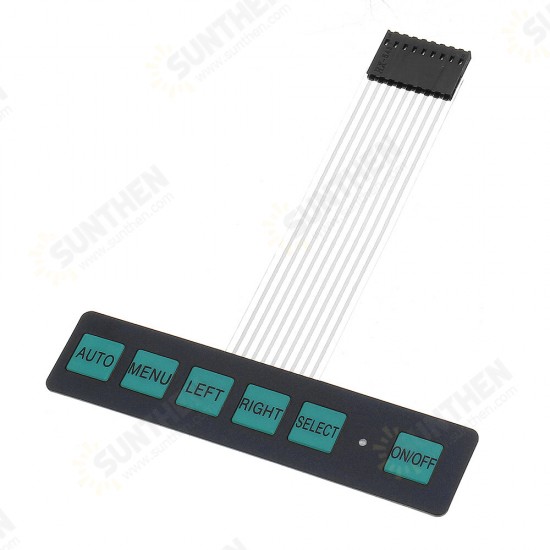 Display Membrane Switch Matrix Keyboard Button Control Panel 6 Button with Light