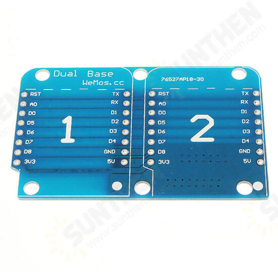 Double Socket Dual Base Shield For D1 Mini NodeMCU ESP8266 DIY PCB D1 Expansion Board