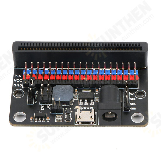 Expansion Board for Micro:bit GPIO Expansion Python IO:bit 5V with On Board Passive Buzzer