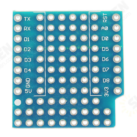 ProtoBoard Shield Expansion Board For D1 Mini Double Sided Perf Board Compatible